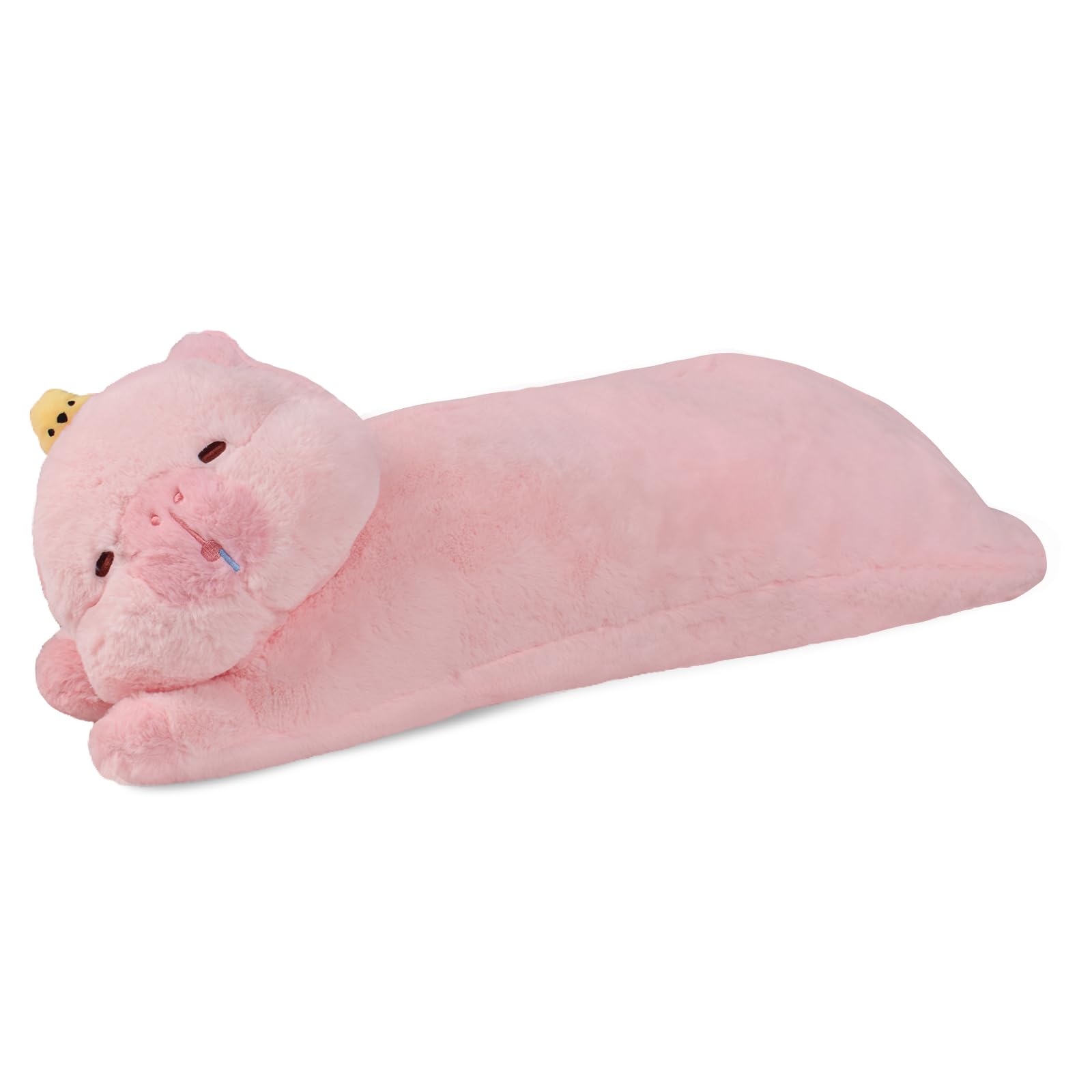 Nxnynz Long Capybara Plush Pillow, Cute Pink 47.3Inches Capybara Stuffed Animals Plushie Sleeping Hugging Body Pillow, Kawaii Ca